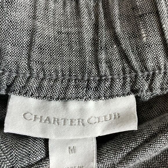 Charter Club Heather Gray Linen Shorts Size Medium - Picture 4 of 6